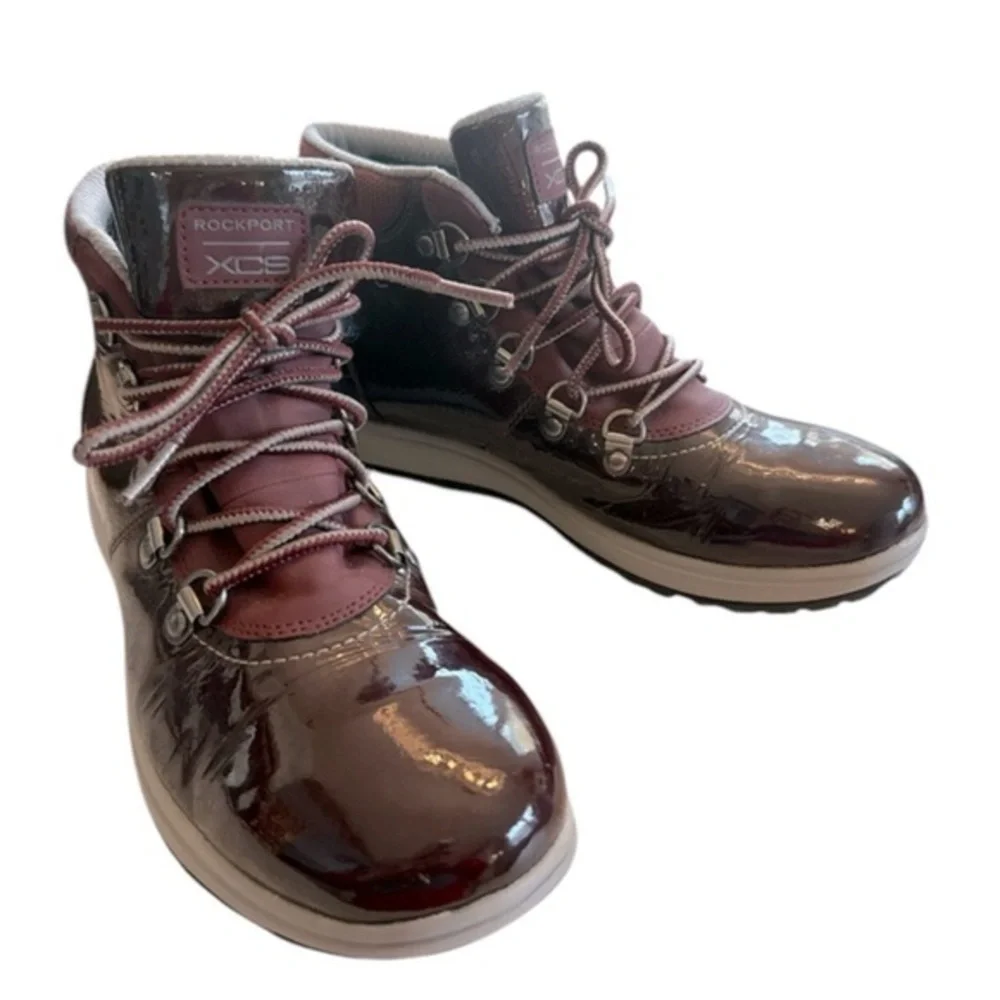 Rockport XCS Britt Alpine Waterproof Slip Proof Insulated Merlot Leather Boots